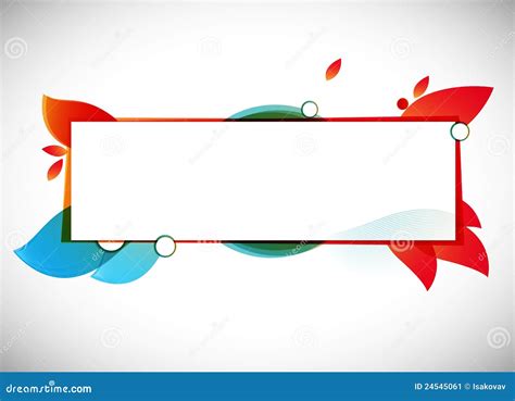 Color Abstract Vector Background Text Frame Stock Vector
