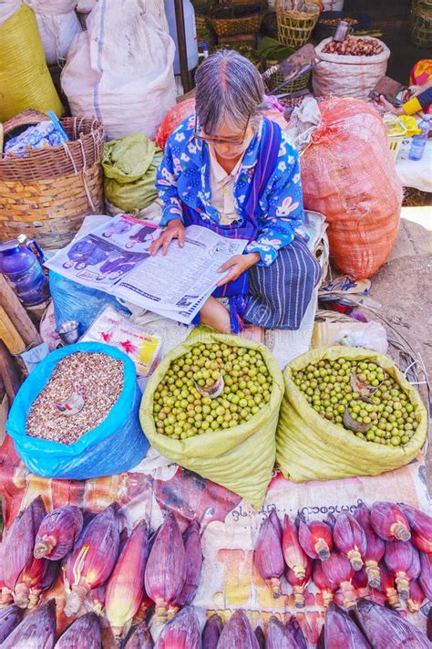 Various Goods In Burmese Market Myanmar Editorial Photo Image Of