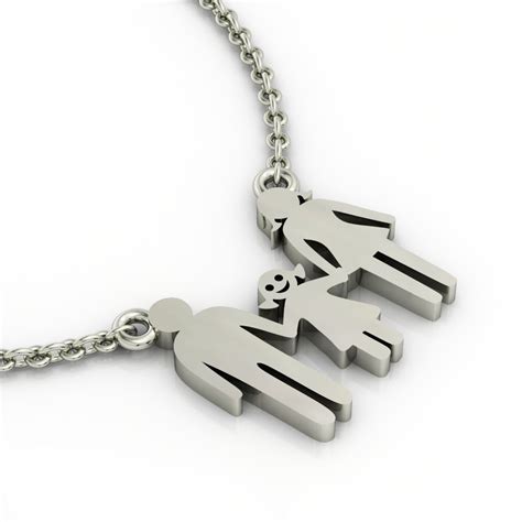 Lost lady fashion mama letters necklace for women gold color alloy mom baby pendant necklace wholesale jewelry mother's day gift. Family Necklace, Father-Daughter-Mother, made of 925 sterling silver / 18k white gold finish ...