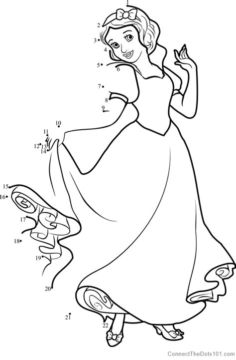 Snow White Beauty Dot To Dot Printable Worksheet Connect The Dots F E 6900 Hot Sex Picture
