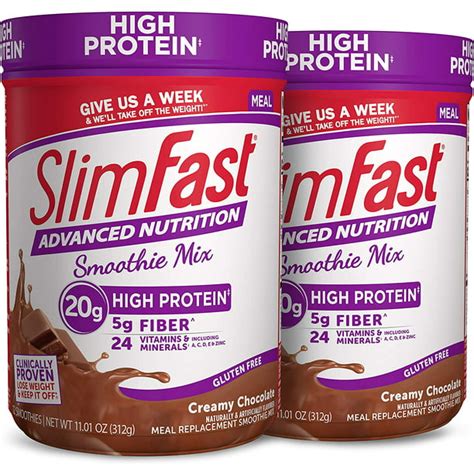 Slimfast Advanced Nutrition Creamy Chocolate Smoothie Mix Weight Loss