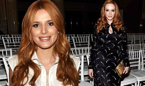 Christina Hendricks Flashes Cleavage In Tight Black Frock While Bella Thorne Looks Summery In