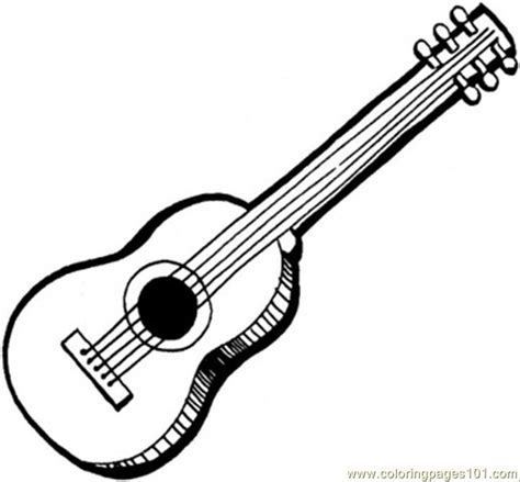 Guitar Coloring Pages - Kidsuki