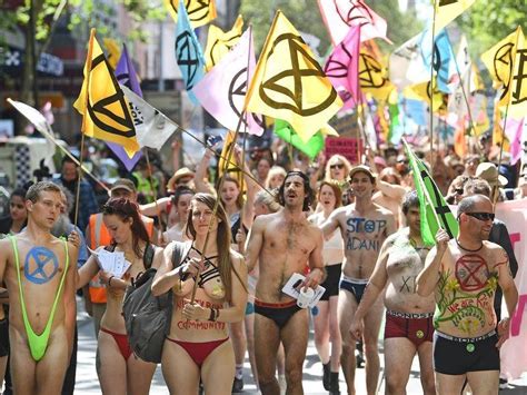 Climate Activists Strip Down In Melbourne Narooma News Narooma Nsw