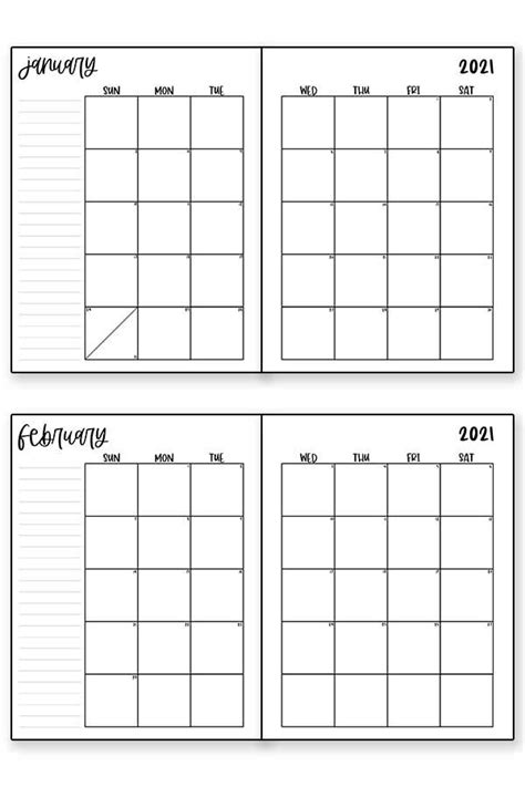 Three Blank Calendars With The Month Numbers On Each Side And One In Black Ink