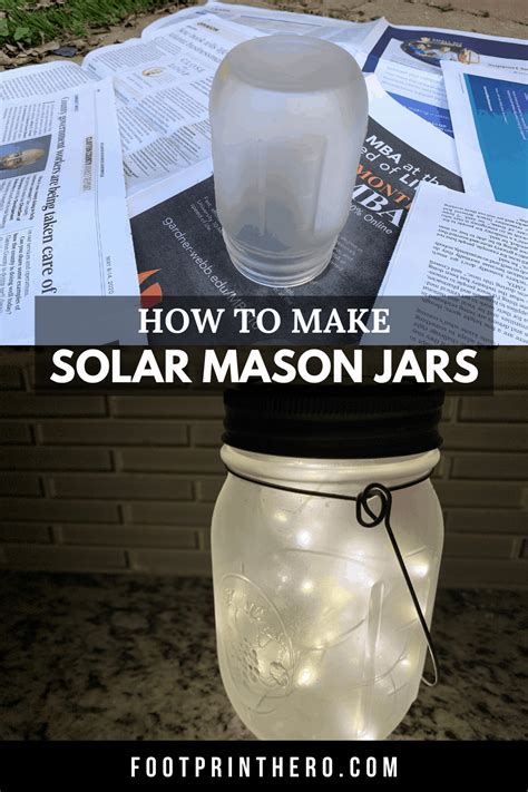 15 Min Diy Mason Jar Solar Lights Solar Mason Jars Mason Jar Solar
