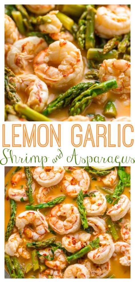 Add bell peppers, asparagus, lemon zest and 1/4 teaspoon salt and cook, stirring occasionally, until just beginning to soften, about 6 minutes. Lemon Garlic Shrimp and Asparagus - Baker by Nature