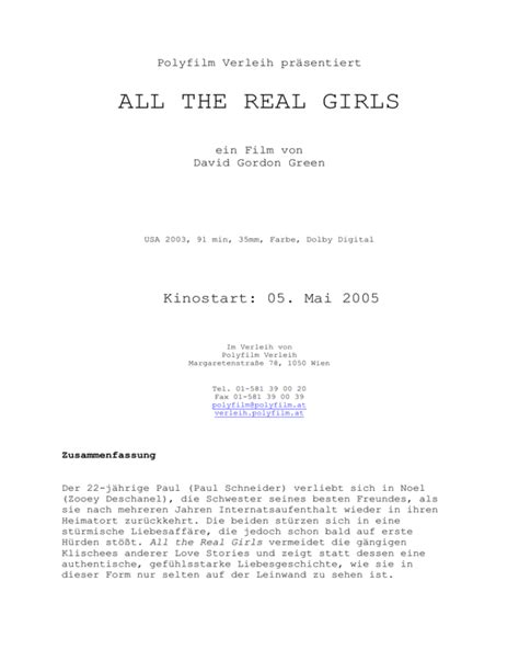 All The Real Girls