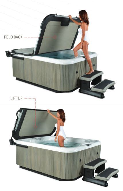 Smartop Hot Tub Cover Operates Easily With One Hand The Hydraulic Lifter Allows The User To