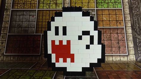 Lego Pixel Art Boo Super Mario Bros Youtube