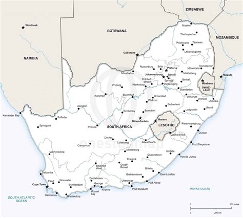 Map Of South Africa Regions Political And State Map O