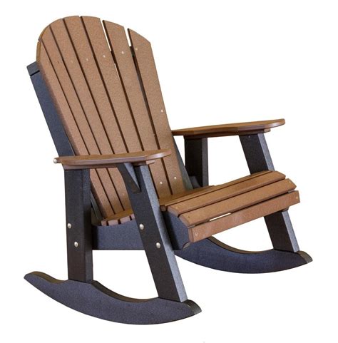 Giantex 3 pcs folding bistro set outdoor patio rocking chairs round table set 2 rocking chairs w/glass coffee table for yard, patio, deck, backyard padded seat (blue & gray) 4.7 out of 5 stars 316 $209.99 $ 209. Heritage Outdoor Fan Back Rocking Chair - The Rocking Chair Company