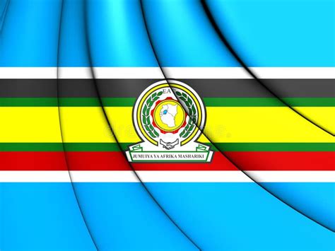 3d East African Community Flag Stock Illustration Illustration Of