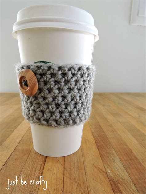 Crochet Coffee Cup Cozy Pattern Pdf Download Coffee Cup Cozy Starbucks