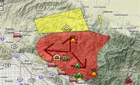 Los Angeles Wildfire Map