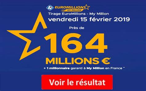 Euro millions tirage du mardi, 25/05/2021. FDJ: Résultat Euromillions et My Million Vendredi 15 ...