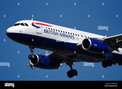 British Airways Airbus A320 Jet Plane Airliner Coming In To Land At