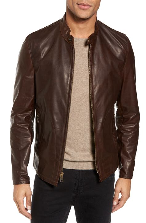 Schott Nyc Cafe Racer Unlined Cowhide Leather Jacket 885 Nordstrom