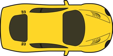 Onlinelabels Clip Art Yellow Racing Car Top View