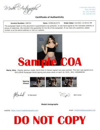 Sarah Russi Adult Webcam Model Autograph Signed X Panty Lingerie