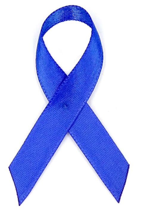 Blue Satin Awareness Ribbon Pin Blue Satin Awareness Ribbon