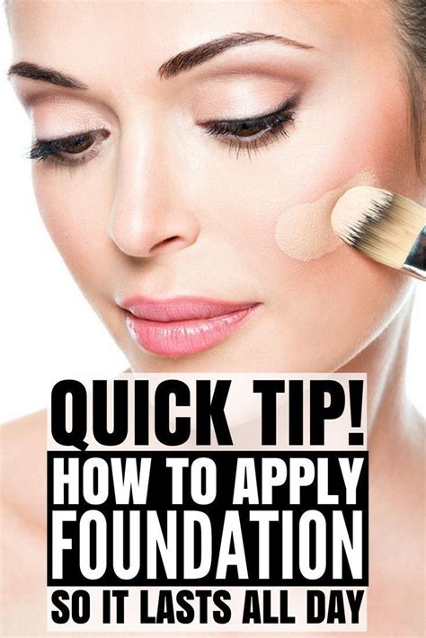 Beauty Tip How To Apply Foundation So It Lasts All Day How To Apply