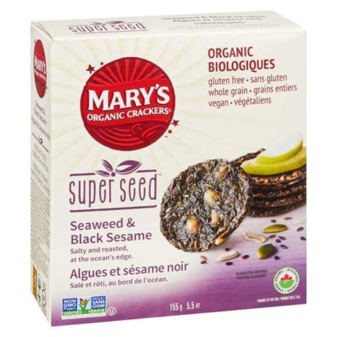 Marys Organic Super Seed Crackers Seaweed And Black Sesame Whistler Grocery Service And Delivery