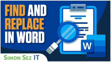 How To Use Find And Replace In Microsoft Word Youtube