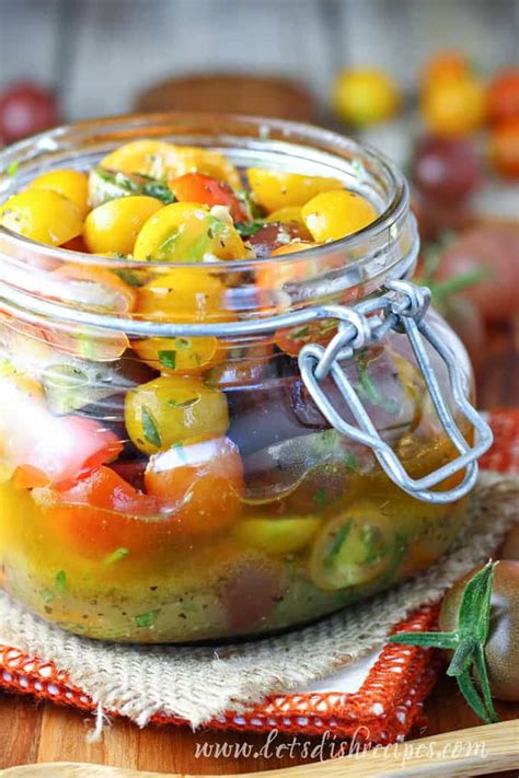 Easy Marinated Cherry Tomatoes Lets Dish Recipes In 2023 Cherry
