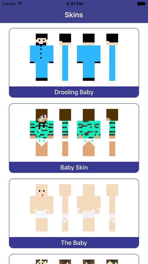 Baby Skins For Minecraft Pe Boy Girl Skinseed For Iphone Download