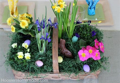 Easter Flower Basket Centerpiece Hoosier Homemade