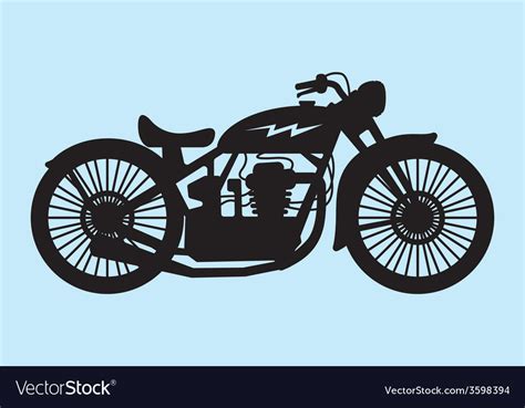 Classic Motorcycle Royalty Free Vector Image Vectorstock