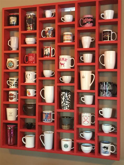 Coffee Cup Shelf By J Koehnen Coffee Bar Home Coffee Corner Diy