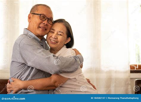 Happy Asian Couples Hugging Together In The House Stock Image Image Of People Kindness 184582137