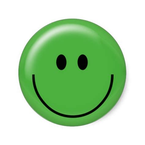 Happy Green Smiley Face Classic Round Sticker Zazzle
