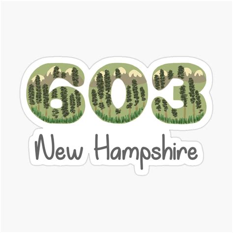 603 New Hampshire By Jennifer Star Glossy Sticker By Jennifer