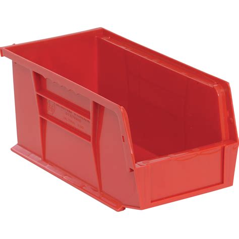 Mind reader heavy duty plastic crate storage bin, black. Quantum Storage Heavy Duty Stacking Bins — 10 7/8in. x 5 1/2in. x 5in. Size, Carton of 12 ...