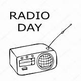 Radio Coloring Template Drawing Sketch sketch template