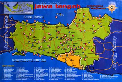 I've been through sumatra and java and there are so many great things to experience on those two islands, and they show the incredible diversity that indonesia offers in terms of food, culture and natural environment. Tourist destinations in the province of Central Java - Indonesia: Map of Central Java province ...