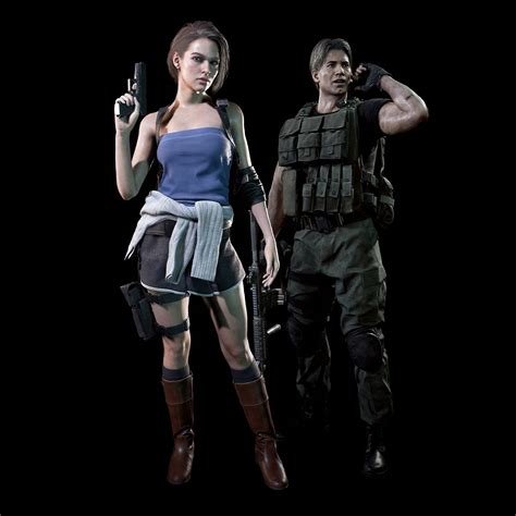 Resident Evil 3 Nemesis Jill Valentine And Carlos Olivera Minitokyo