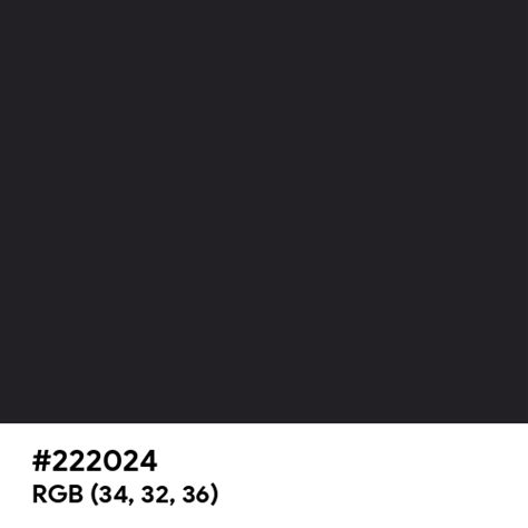 Bright Black Color Hex Code Is 222024