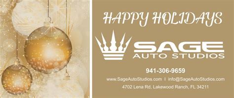 Happy Holidays T Certificate Sage Auto Studios