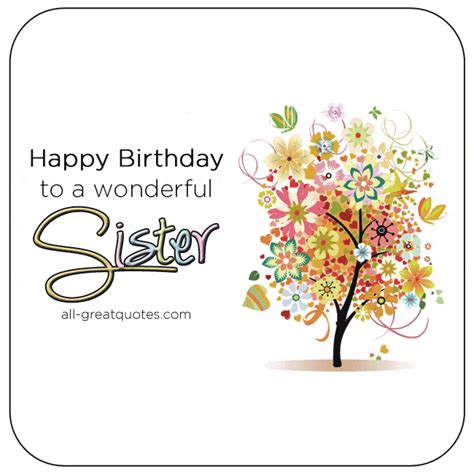 The birthday of the sister is an excellent occasion to arrange a happy holiday for her and it makes sense to start in the morning, sending birthday gifs with congratulation and wishes. Happy Birthday To A Wonderful Sister | Animated Card