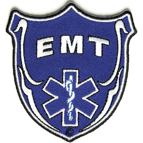Emt Shield Patch Emt Embroidered Patches Paramedic