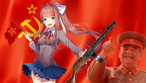 Communist Monika ANI COMMUNISM Em 2020 Memes De Anime Personagens