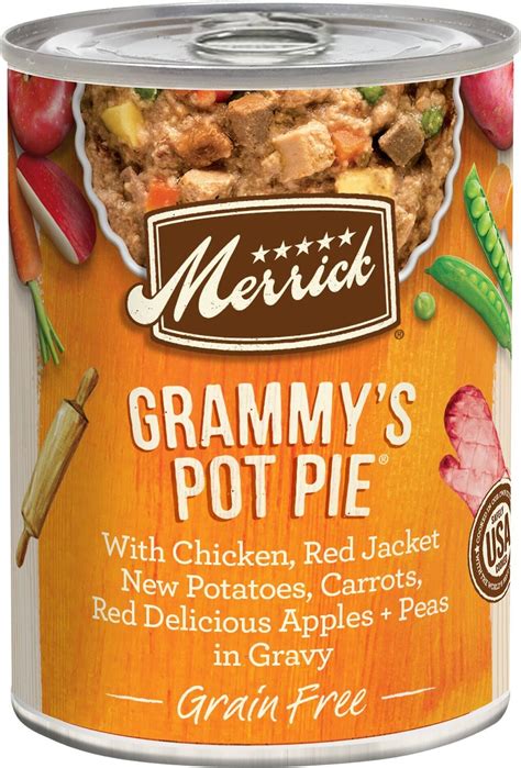 Merrick Grain Free Wet Dog Food Grammys Pot Pie 127 Oz Can Case Of