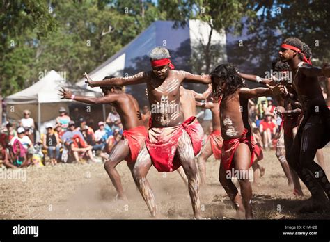 indigenous dancers performing at the laura aboriginal dance festival laura queensland