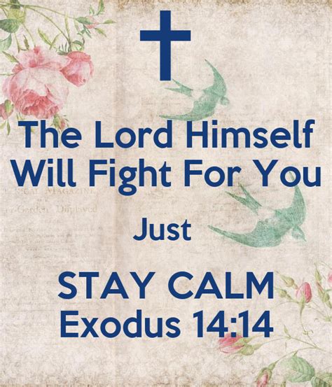 The Lord Himself Will Fight For You Just Stay Calm Exodus 1414 Poster