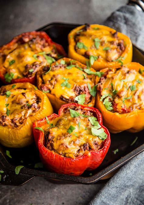Only Food Ideas Stuffed Peppers With Ground Beef On The Grill
