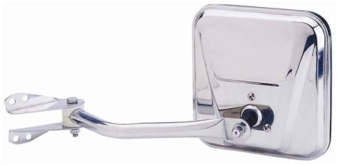 K Source Replacement Side Mirror Manual Stainless Steel Driver Side K Source Replacement